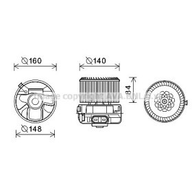 Comprar Motor eléctrico, ventilador habitáculo de PRASCO PE8392 a bajo precio de 250,43 €