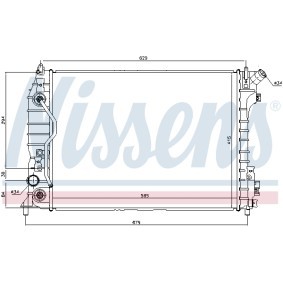 Kühler, Motorkühlung 61695 von NISSENS günstig für 316,41 € online kaufen