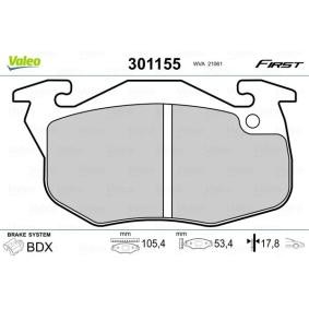 Achetez des Plaquettes de frein VALEO 301155 à prix pour 20,18 €