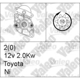 Compre Motor de arranque de VALEO online para STARLET (_P7_) a preços moderados