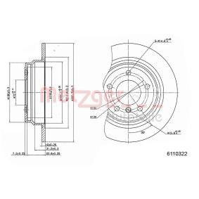 Bremsscheibe 6110322 von METZGER günstig für 31,38 € online kaufen
