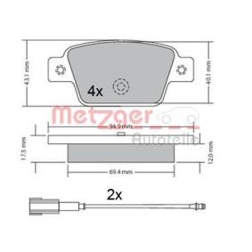 Bremsbeläge 1170682 von METZGER günstig für 31,19 € online kaufen
