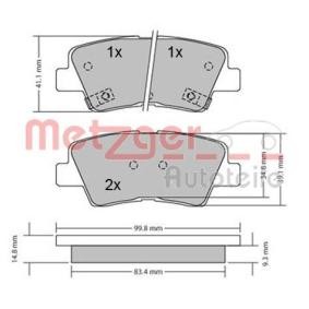 Bremsbeläge 1170134 von METZGER günstig für 14,53 € online kaufen