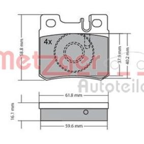 Bremsbeläge 1170158 von METZGER günstig für 11,78 € online kaufen
