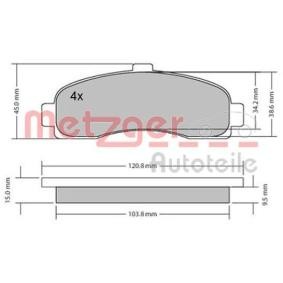 Bremsbeläge 1170178 von METZGER günstig für 20,17 € online kaufen