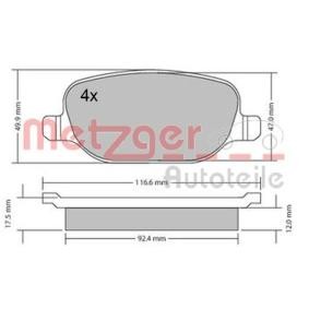 Bremsbeläge 1170403 von METZGER günstig für 38,71 € online kaufen