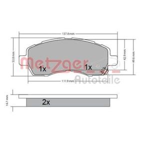 Bremsbeläge 1170607 von METZGER günstig für 31,63 € online kaufen