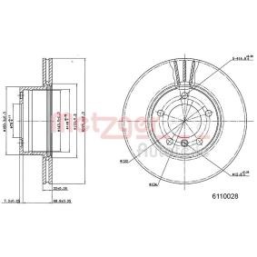 Bremsscheibe 6110028 von METZGER günstig für 78,62 € online kaufen