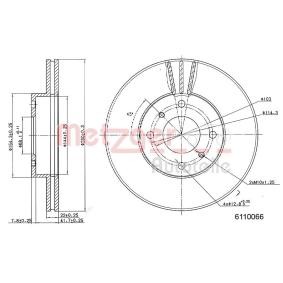 Bremsscheibe 6110066 von METZGER günstig für 31,38 € online kaufen