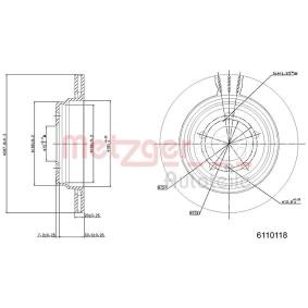 Bremsscheibe 6110118 von METZGER günstig für 33,62 € online kaufen