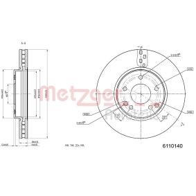 Bremsscheibe für MERCEDES-BENZ von METZGER