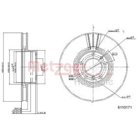 Bremsscheibe 6110171 von METZGER günstig für 80,39 € online kaufen