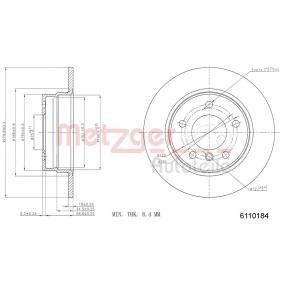 Bremsscheibe 6110184 von METZGER günstig für 41,73 € online kaufen