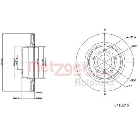 Bremsscheibe 6110215 von METZGER günstig für 58,93 € online kaufen