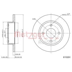 Bremsscheibe 6110291 von METZGER günstig für 18,90 € online kaufen