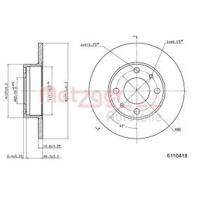 Compre Disco de travão da METZGER 6110418 a um preço baixo por 18,66 €