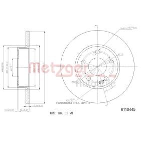 Bremsscheibe 6110445 von METZGER günstig für 53,16 € online kaufen