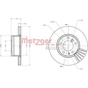 Bremsscheibe 6110461 von METZGER günstig für 76,37 € online kaufen