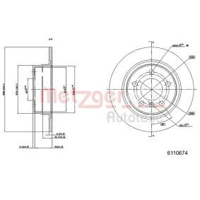 Bremsscheibe 6110674 von METZGER günstig für 45,40 € online kaufen