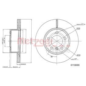 Bremsscheibe 6110689 von METZGER günstig für 56,65 € online kaufen