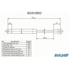 Heckklappendämpfer BGS10652 von BUGIAD günstig für 15,74 € online kaufen