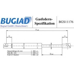Motorhaubendämpfer für KIA von BUGIAD