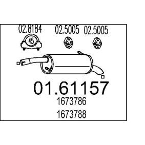Compre Silenciador de escape de MTS online para Fiesta Mk6 Hatchback (CB1, CCN, JA8, JR8) a precios moderados