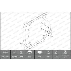 Achetez des Kit de garnitures de frein, frein à tambour FERODO K19935.0-F3664 à prix pour 142,97 €