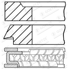 Achetez des Segment de piston de chez GOETZE ENGINE en ligne pour 33 Sportwagon (905A) à prix modérés