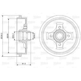 Achetez des Tambour de frein VALEO 237049 à prix pour 65,63 €