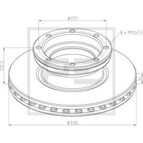 Comprar Disco de freno de PETERS ENNEPETAL 016.678-00A a bajo precio de 126,85 €