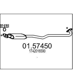 Compre Silenciador intermedio de MTS online para COROLLA Liftback (_E10_) a precios moderados