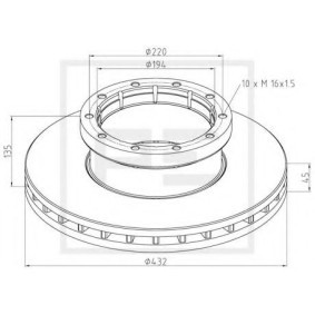 Comprar Disco de freno de PETERS ENNEPETAL 476.003-00A a bajo precio de 153,19 €