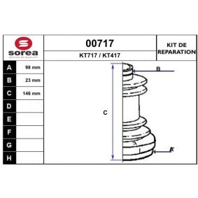 Comprar Juego de fuelle, árbol de transmisión de SNRA 00717 a bajo precio de 9,35 €