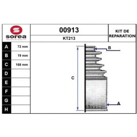 Comprar Juego de fuelle, árbol de transmisión de SNRA 00913 a bajo precio de 12,79 €