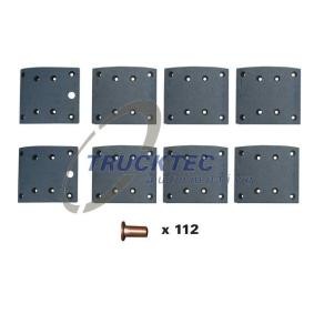 Compre Jogo de calços de travão, travão de tambor da TRUCKTEC AUTOMOTIVE 03.35.121 a um preço baixo por 36,45 €