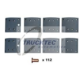 Compre Jogo de calços de travão, travão de tambor da TRUCKTEC AUTOMOTIVE 03.35.123 a um preço baixo por 63,04 €