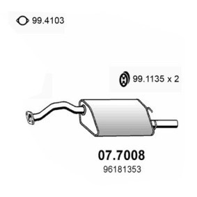 Compre Panela de escape traseira da ASSO 07.7008 a um preço baixo por 198,90 €