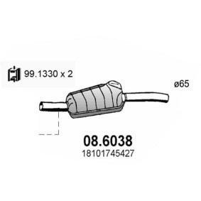 Mittelschalldämpfer 08.6038 von ASSO günstig für 308,54 € online kaufen