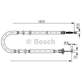 Compre Cabo de aço, travão de estacionamento da BOSCH 1 987 482 587 a um preço baixo por 21,34 €