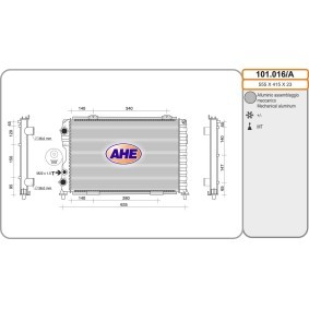Kühler, Motorkühlung 101.016/A von AHE günstig für 97,42 € online kaufen