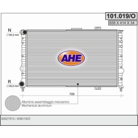 Kühler, Motorkühlung 101.019/O von AHE günstig für 216,86 € online kaufen