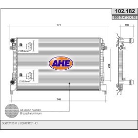 Kühler, Motorkühlung 102.182 von AHE günstig für 180,75 € online kaufen