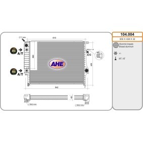 Kühler, Motorkühlung 104.004 von AHE günstig für 205,15 € online kaufen