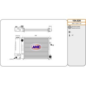Kühler, Motorkühlung 104.026 von AHE günstig für 140,78 € online kaufen