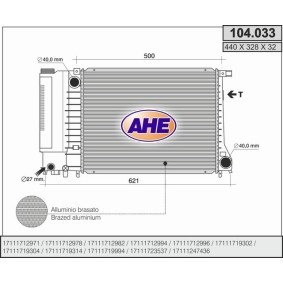 Kühler, Motorkühlung 104.033 von AHE günstig für 118,39 € online kaufen
