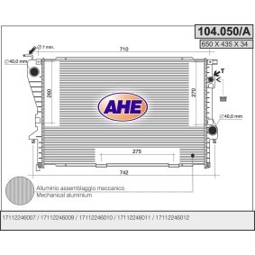 Kühler, Motorkühlung 104.050/A von AHE günstig für 123,47 € online kaufen