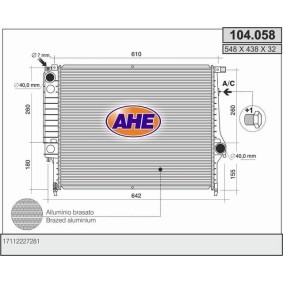 Kühler, Motorkühlung 104.058 von AHE günstig für 124,02 € online kaufen