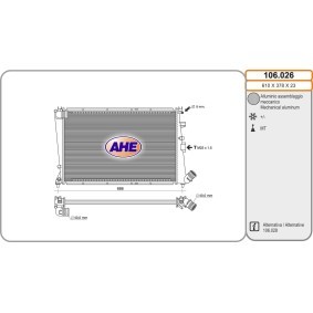 Kühler, Motorkühlung 106.026 von AHE günstig für 190,60 € online kaufen