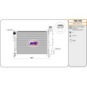 Kühler, Motorkühlung 106.105 von AHE günstig für 78,03 € online kaufen